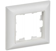 BRITE Рамка 1-местная РУ-1-БрАБ арктический белый/белый   BR-M12-12-K91  IEK