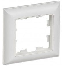 BRITE Рамка 1-местная РУ-1-БрАБ арктический белый/белый   BR-M12-12-K91  IEK