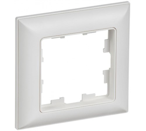 BRITE Рамка 1-местная РУ-1-БрАБ арктический белый/белый   BR-M12-12-K91  IEK
