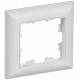 BRITE Рамка 1-местная РУ-1-БрАБ арктический белый/белый   BR-M12-12-K91  IEK