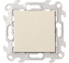 Двухклавишный кнопочный выключатель 10A 250В цвета слоновая кость S24 Harmonie  2410151-031  Simon