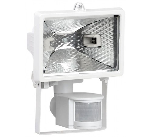 Прожектор галогенный ИО 150Д 150Вт IP54 белый, детектор  LPI02-1-0150-K01  IEK