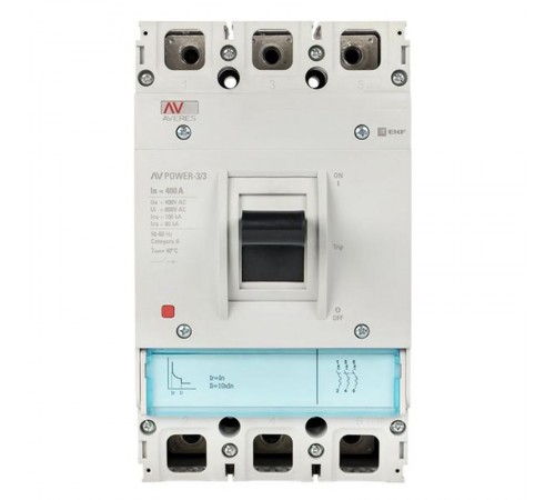Выключатель автоматический AV POWER-3/3 400А 100kA TR AVERES  mccb-33-400H-TR-av  EKF