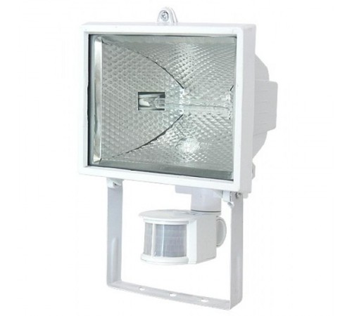 Прожектор галогенный ИО 150Д 150Вт IP54 белый, детектор  LPI02-1-0150-K01  IEK