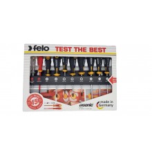 Набор отверток Ergonic, Отвертка диэлектрическая и отвертка тестер напряжения 10 шт  40091013  Felo