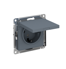 AtlasDesign Грифель Розетка с заземлением, со шторками с защ крышкой IP20 16А  ATN000746  SE