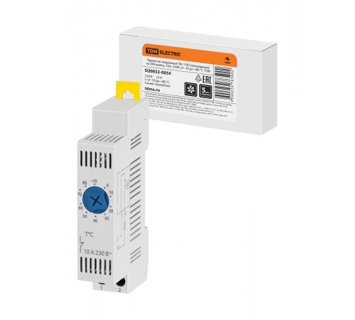 Термостат модульный ТМ-1 NO (охлаждение) на DIN-рейку, 10 А, 230 В, от -10 до +80 °C  SQ0832-0054  TDM