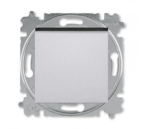 ABB Levit Серебро / дымчатый чёрный Переключатель кнопочный 1-кл.  3559H-A86445 70W  2CHH598645A6070  ABB