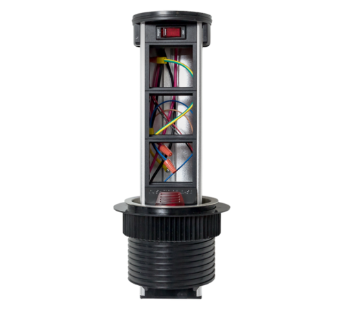 Встраиваемая мини-колонна с беспроводной зарядкой 15Вт, 6 модулей C-Line  cl-vmkwc-6-s  EKF