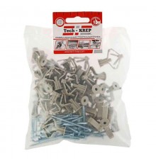 Дюбель для гипсокартона "бабочка" 10х50 с сам. 4х60 40 шт- пакет Tech- Krep ( 0,205 кг)  126702  Tech-KREP