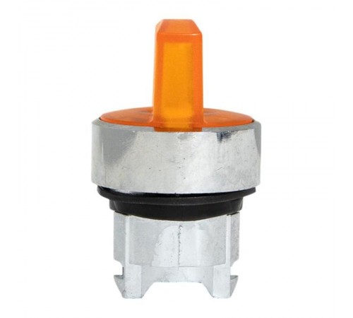 Механизм исполнительный переключателя ХB4 желтый на 3 положения с фиксацией, с подсветкой с короткой ручкой IP65  XB4BD3FL-Y-65  EKF