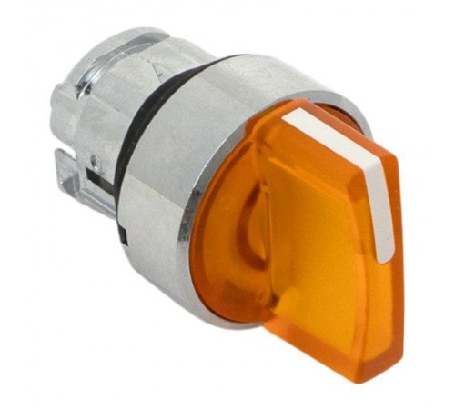 Механизм исполнительный переключателя ХB4 желтый на 3 положения с фиксацией, с подсветкой с короткой ручкой IP65  XB4BD3FL-Y-65  EKF