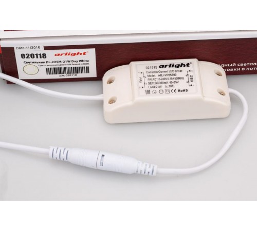 Светильник DL-225M-21W Day White (Arlight, IP40 Металл, 3 года)  020118  Arlight