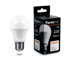 Лампа светодиодная .PRO LB-1007 Шар E27 7W 2700K OSRAM LED  38023  Feron
