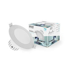 Светильник светодиодный встраиваемый круглый белый, 7W, 520 Lm LED 4100K  946411207  Gauss