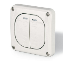 Выключатель однополюсный, двухклавишный  DIS1373022  DKC