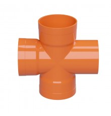 Крестообразное соед. для двустенных труб,90 ,полипропилен,д.200  022200  DKC