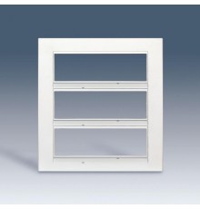 Simon 82 Рамка, 24 узких (12 широких) модулей в 3 ряда (+суппорт), 268*250*10,5мм, S82C, алюминий  82852-33  Simon