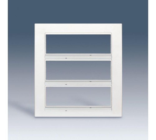 Simon 82 Рамка, 24 узких (12 широких) модулей в 3 ряда (+суппорт), 268*250*10,5мм, S82C, алюминий  82852-33  Simon