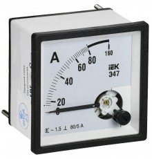 Амперметр Э47 80/5А кл. точн. 1,5 72х72мм  IPA10-6-0080-E  IEK