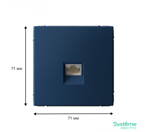 ArtGallery Аквамарин Розетка компьютерная RJ45, кат. 6A, механизм  GAL001186  SE