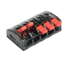 Клемма СМК 221-415 5 отверстий 0.2-4.0 мм2 (4шт.) EKF PROxima  plc-smk-221-415r  EKF