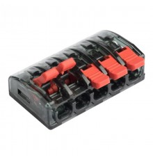 Клемма СМК 221-415 5 отверстий 0.2-4.0 мм2 (4шт.) EKF PROxima  plc-smk-221-415r  EKF