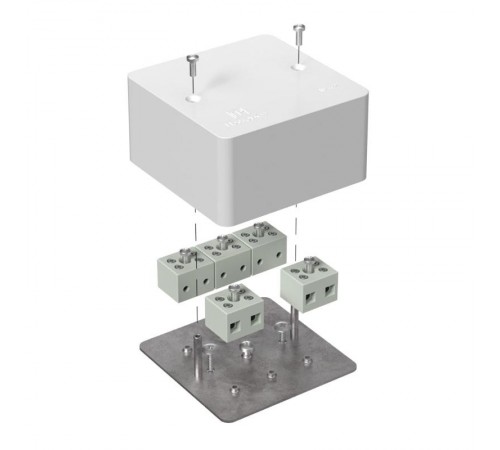 Коробка огнестойкая для кабель-канала 40-0460-FR6.0-10 Е15-Е60 (латунь) 85х85х45 IP42 10p, 6.0 мм.кв. 40-0460-FR6.0-10-Е60  Промрукав