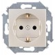 Simon 15 Шампань Розетка с/з Schuko, 16А 250В, винт. зажим  1591432-034  Simon