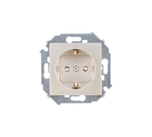 Simon 15 Шампань Розетка с/з Schuko, 16А 250В, винт. зажим  1591432-034  Simon