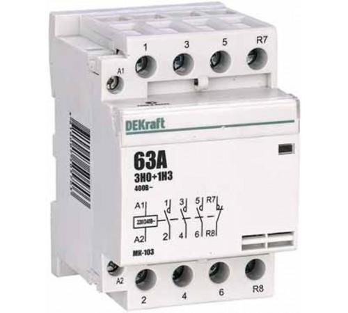 Контактор модульный 3НО+1НЗ 63А 230В МК-103  18089DEK  DEKraft