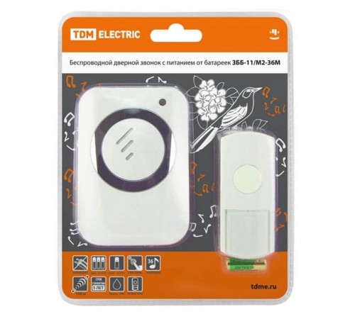 Звонок ЗББ-11/М2-36М (беспр., бат., мн.код.)   SQ1901-0005  TDM