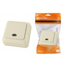 Выключатель 1-кл. открытой установки с подсветкой IP20 10А, сл. кость "Ладога"   SQ1801-0010  TDM