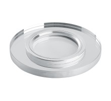 Светильник потолочный встраиваемый со светодиодной подсветкой 15LED*2835 SMD 4000K, MR16 50W G5.3, белый, хром, CD8160 с др-ром в/компл  41911  FERO