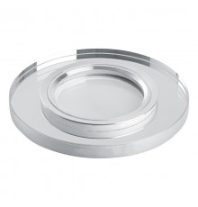 Светильник потолочный встраиваемый со светодиодной подсветкой 15LED*2835 SMD 4000K, MR16 50W G5.3, белый, хром, CD8160 с др-ром в/компл  41911  FERO