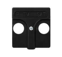 Simon 27 Накладка на розетку телевизионную R-TV+SAT, широкий модуль, S27, графит  27097-38  Simon