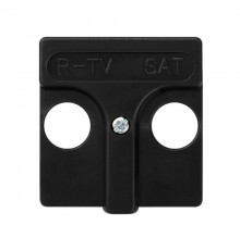 Simon 27 Накладка на розетку телевизионную R-TV+SAT, широкий модуль, S27, графит  27097-38  Simon