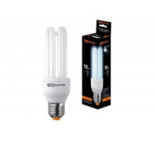 Лампа энергосберегающая КЛЛ  15Вт Е27 840 U образная 3U 41х141мм  SQ0323-0043  TDM