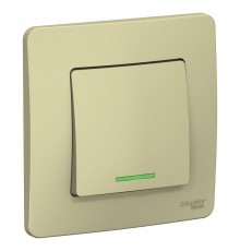 Blanca Бежевый С/У Выключатель 1-кл (cх.1) с подсв., 10А, 250B  BLNVS010117  SE