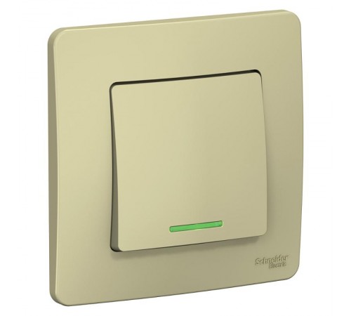 Blanca Бежевый С/У Выключатель 1-кл (cх.1) с подсв., 10А, 250B  BLNVS010117  SE