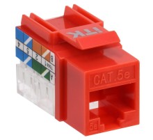 Модуль Keystone Jack кат.5E UTP 110 IDC 90град красный  CS1-1C5EU-11-04  ITK