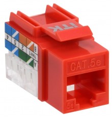 Модуль Keystone Jack кат.5E UTP 110 IDC 90град красный  CS1-1C5EU-11-04  ITK