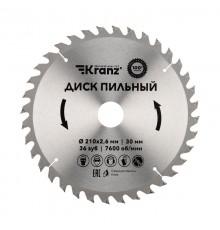 Диск пильный 210 мм х 36 зуб х 30 мм  KR-92-0121  Kranz