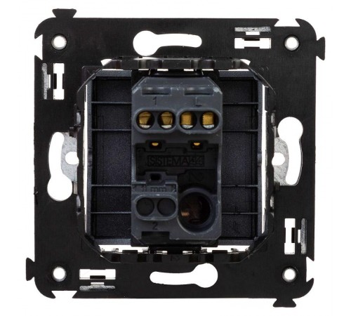 Выключатель одноклавишный в стену, "Avanti", "Закаленная сталь"  4404103  DKC