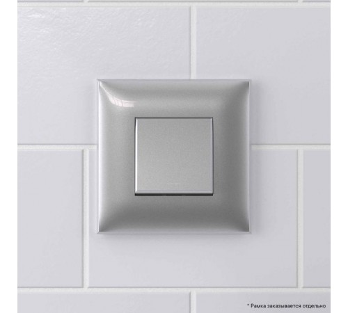 Выключатель одноклавишный в стену, "Avanti", "Закаленная сталь"  4404103  DKC