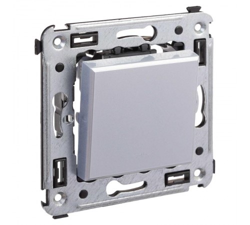 Выключатель одноклавишный в стену, "Avanti", "Закаленная сталь"  4404103  DKC