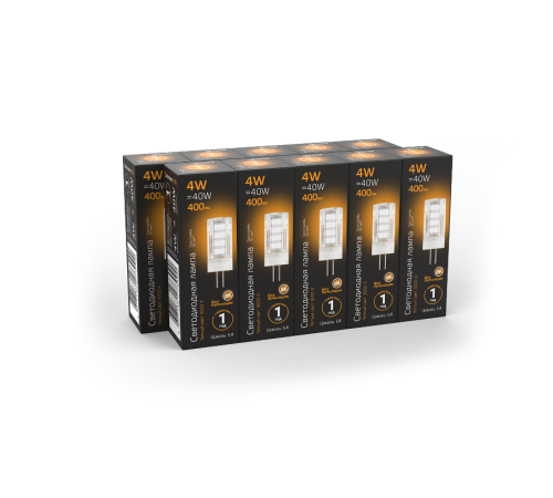 Лампа светодиодная Black LED G4 AC185-265V 4W 400lm 2700K керамика  107307104  Gauss