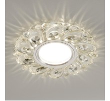 Светильник точечный встраиваемый 2219 MR16 CL прозрачный с подсветкой  a041526  Elektrostandard