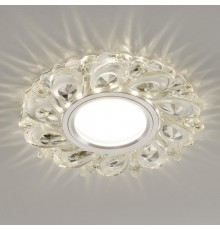 Светильник точечный встраиваемый 2219 MR16 CL прозрачный с подсветкой  a041526  Elektrostandard