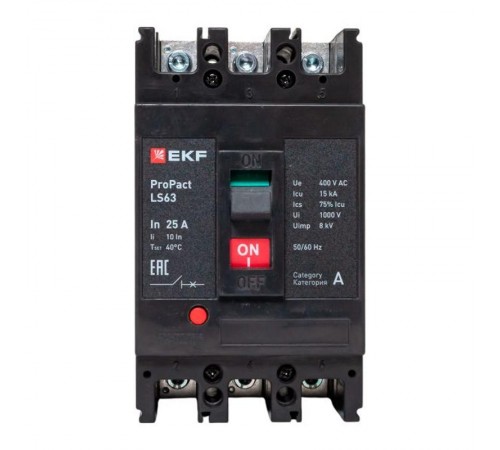 Выключатель автоматический LS63 15кА 3P 25А ProPact  mccb-63-15-3-25-ls  EKF